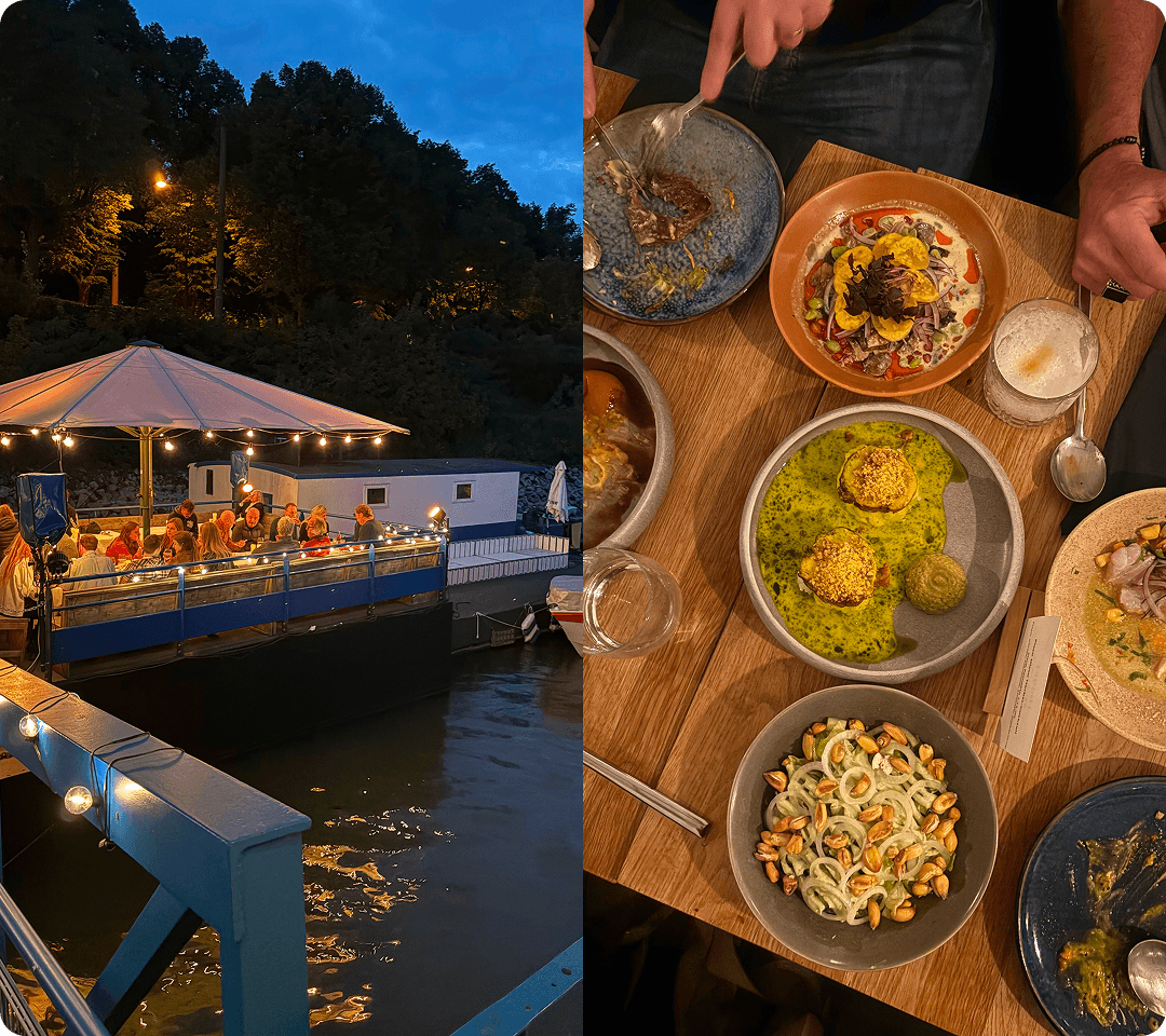 Foto eines Teamevents und unseres Büro-Mittagessens